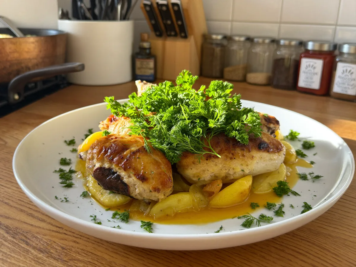 Куриные ножки с картошкой в духовке