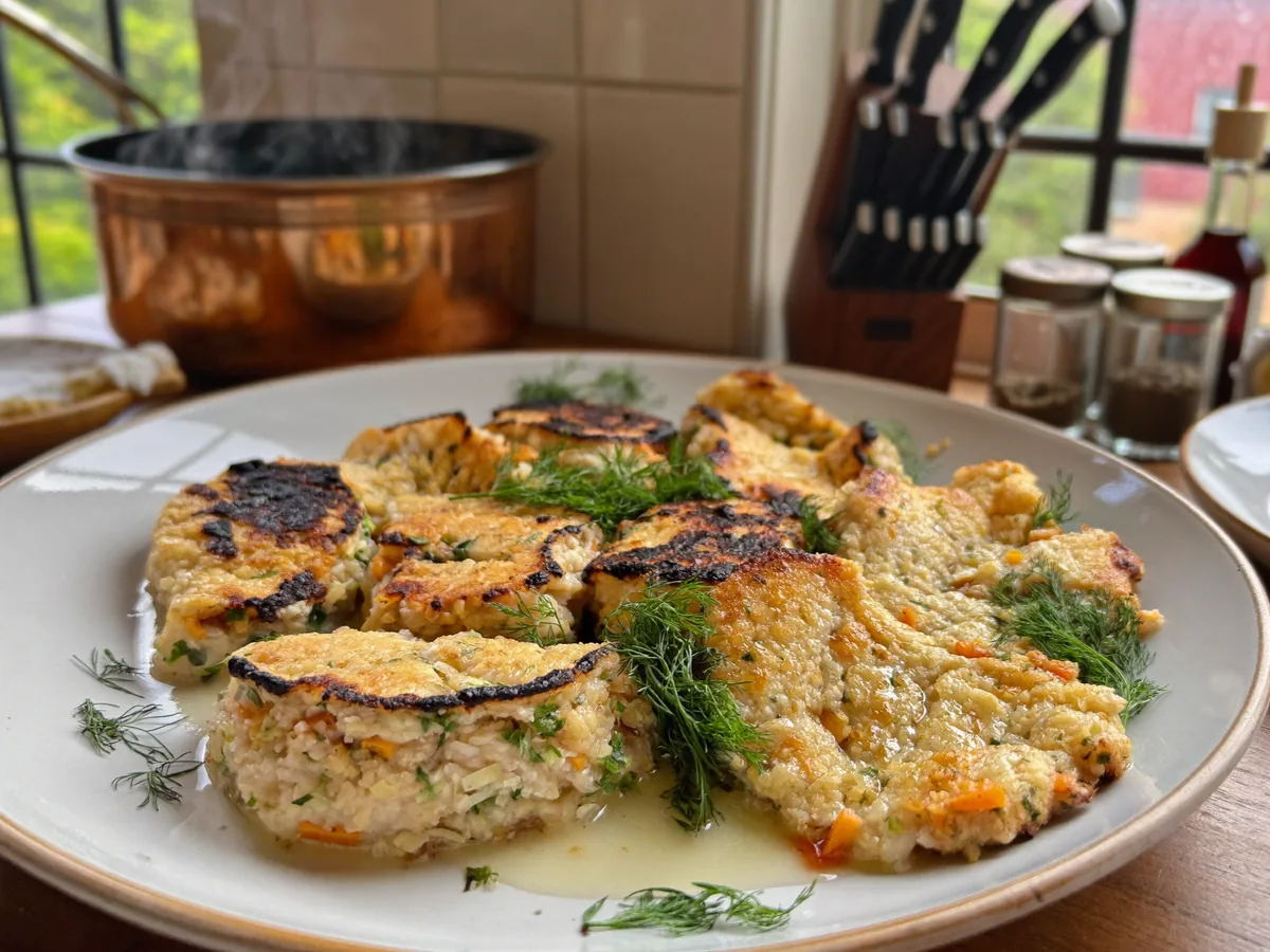 Куриные отбивные в морковном кляре