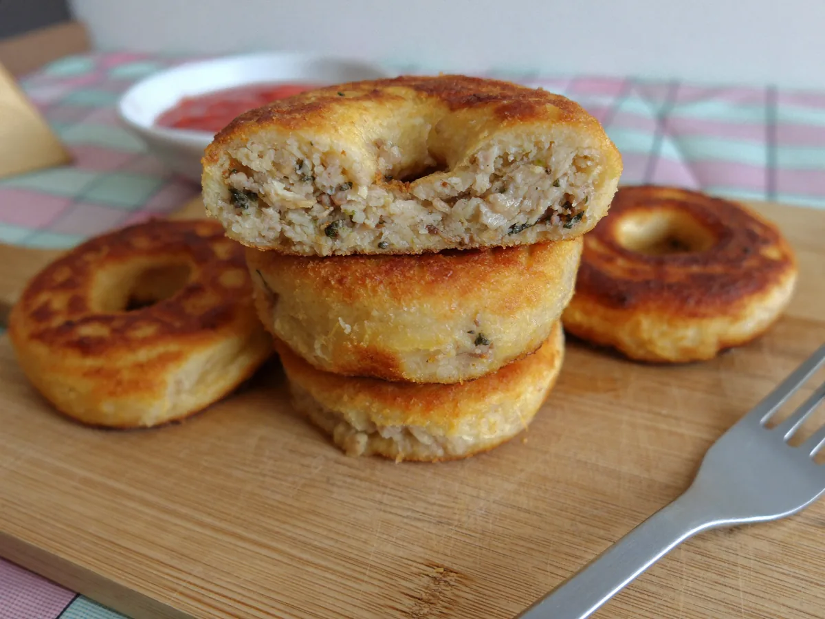 Куриные пончики (из куриного фарша)