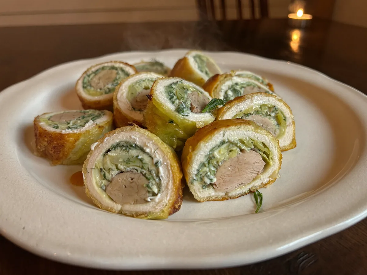Куриные рулетики с капустой