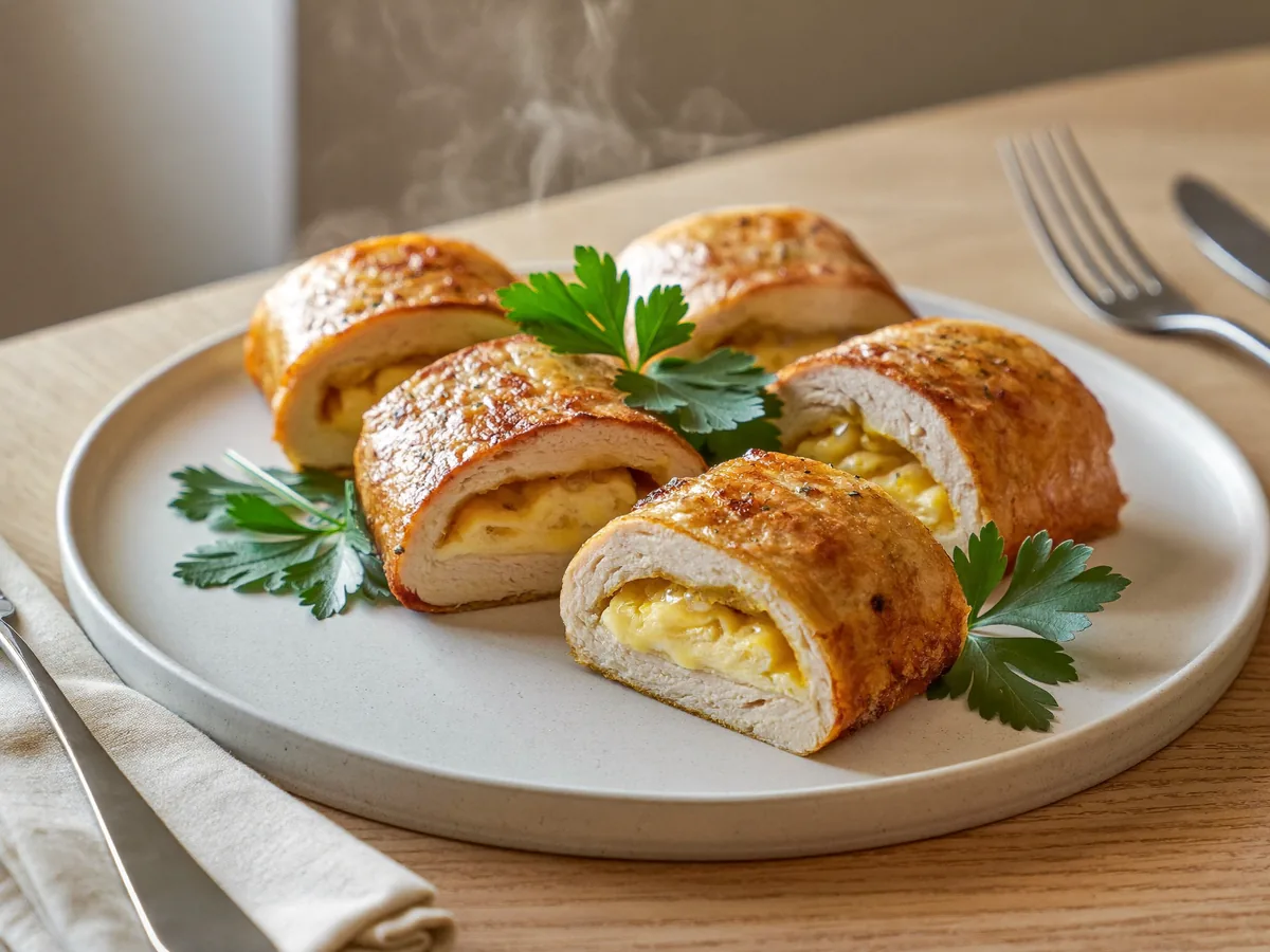 Куриные рулетики с яйцом