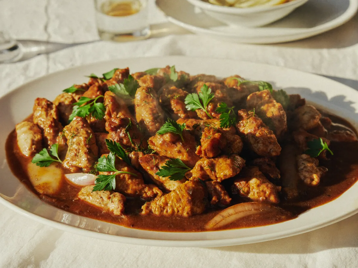 Куриные сердечки с болгарским перцем