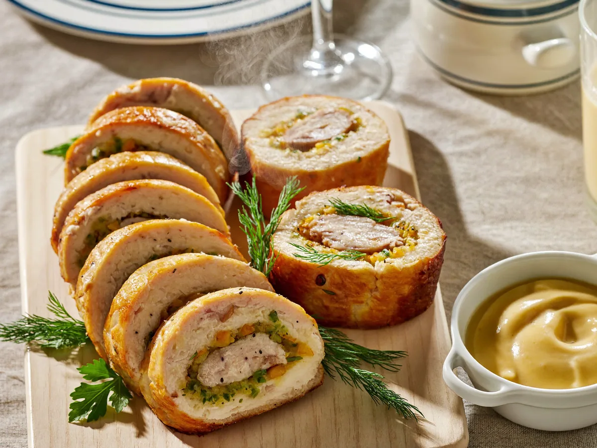 Куриный рулет с чесноком