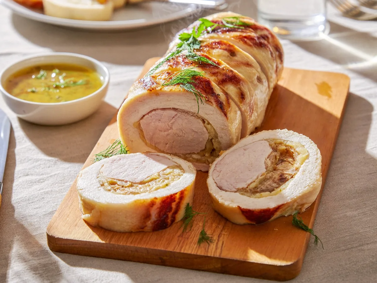 Куриный рулет с фисташками
