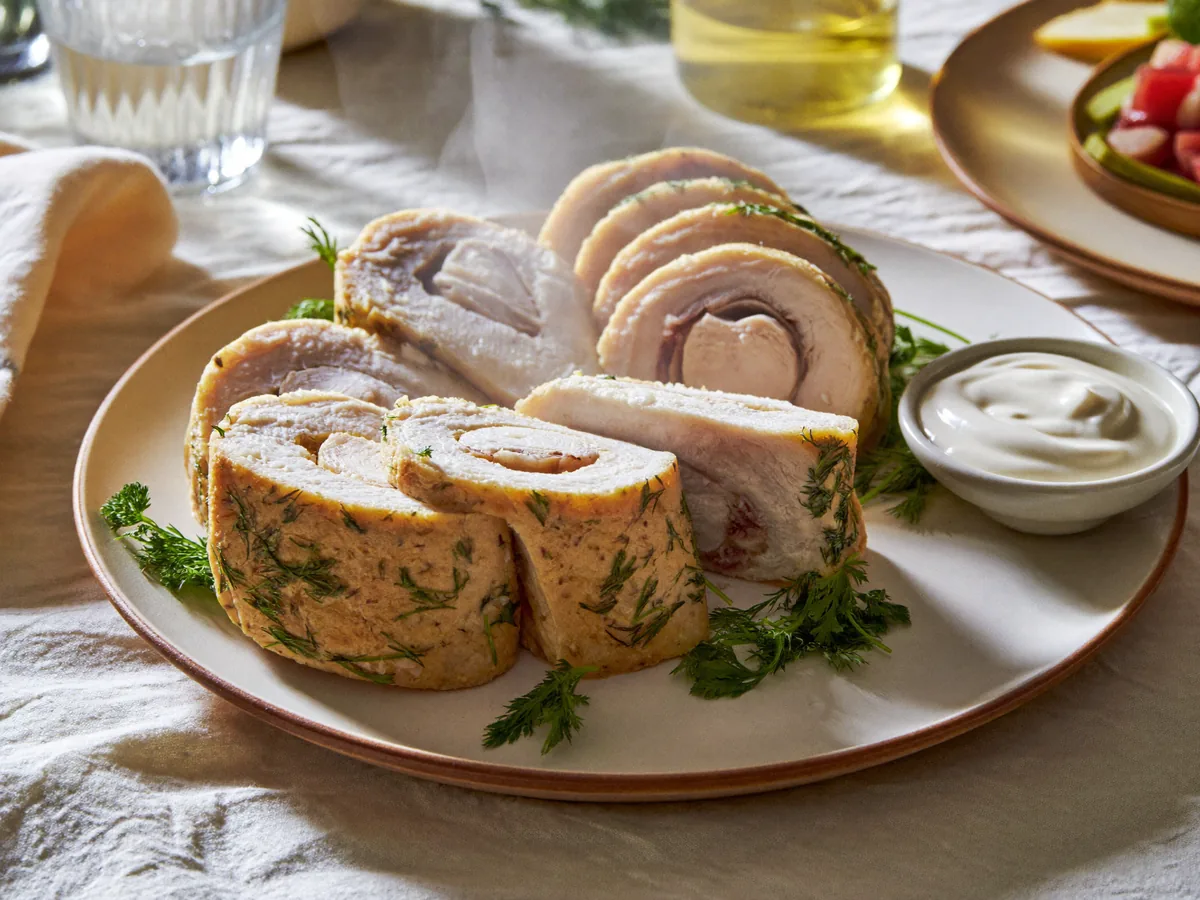 Куриный рулет с желатином