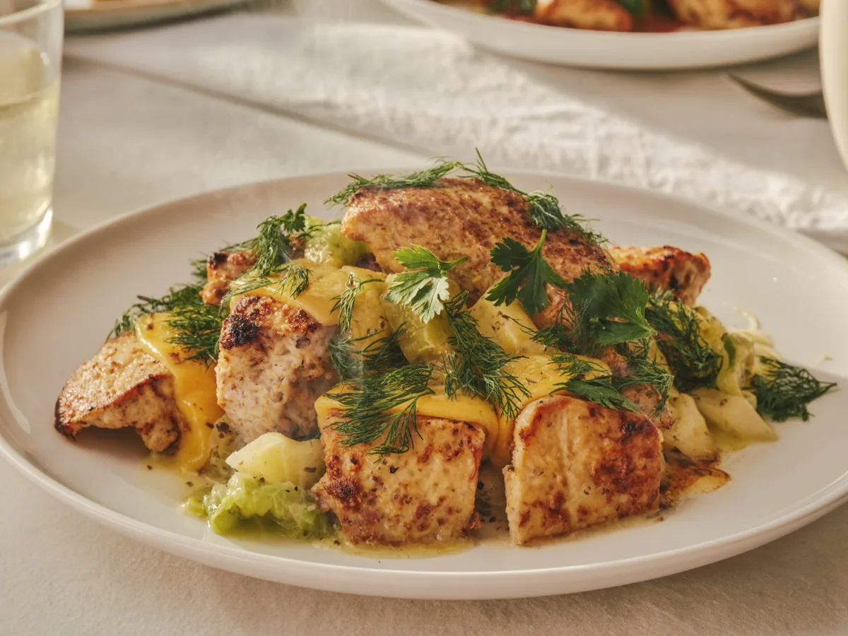 Лаваш с курицей и капустой