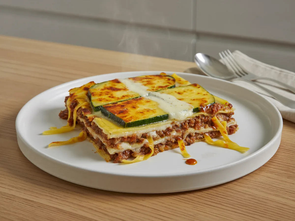 Лазанья из кабачков с фаршем в духовке