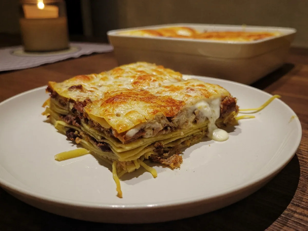 Лазанья из лаваша с курицей