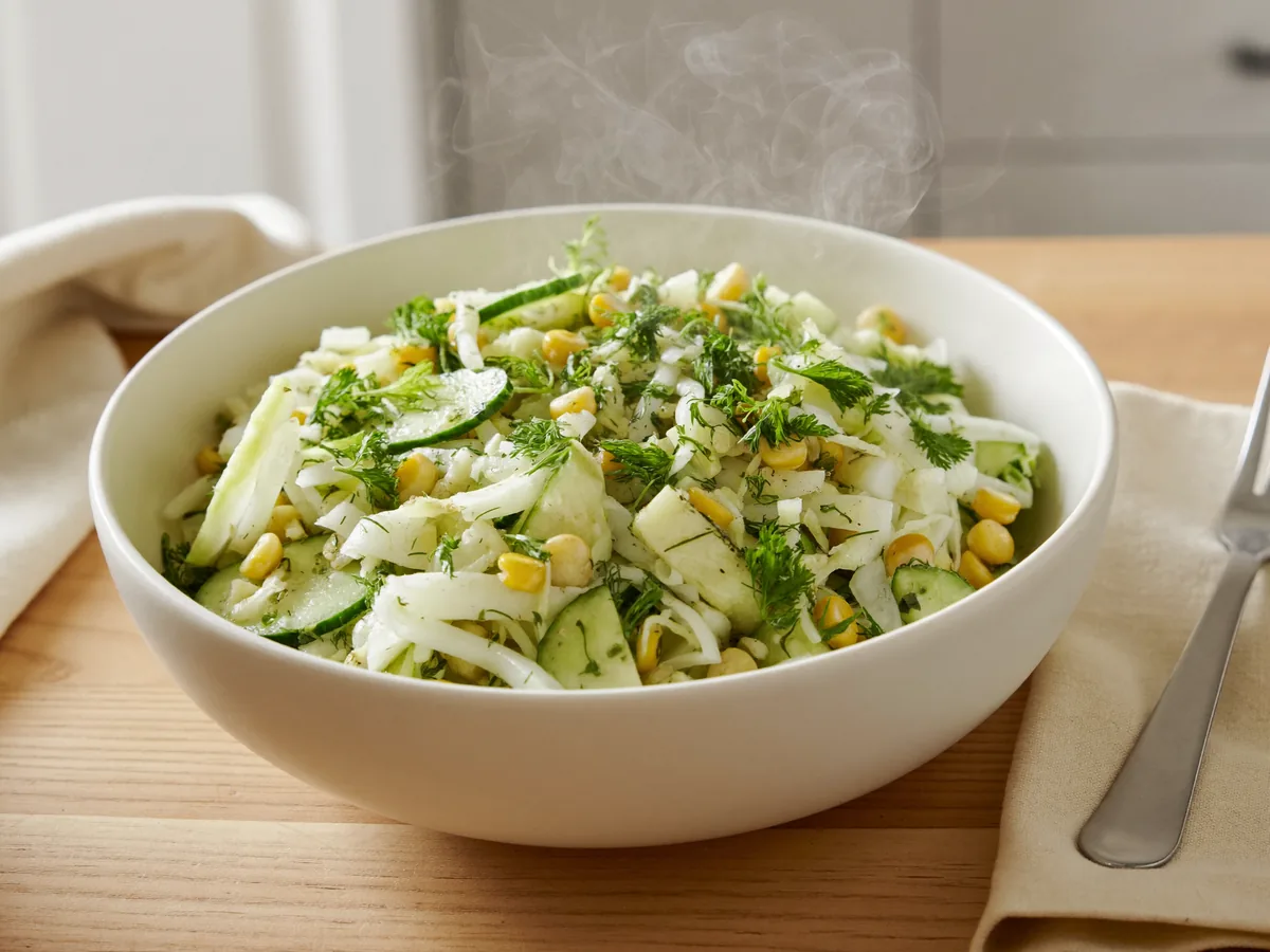 Легкий салат из пекинской капусты с курицей