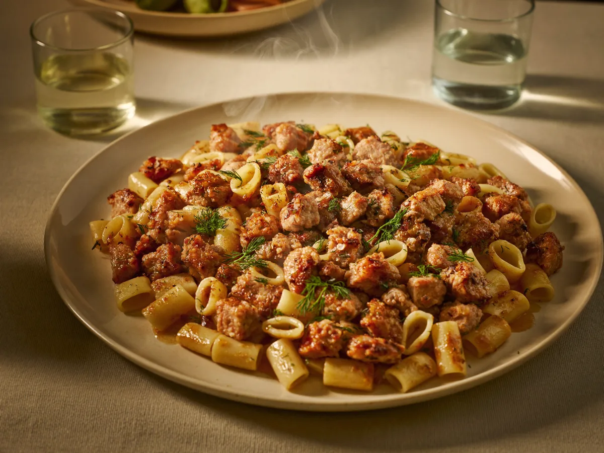 Макароны с индейкой