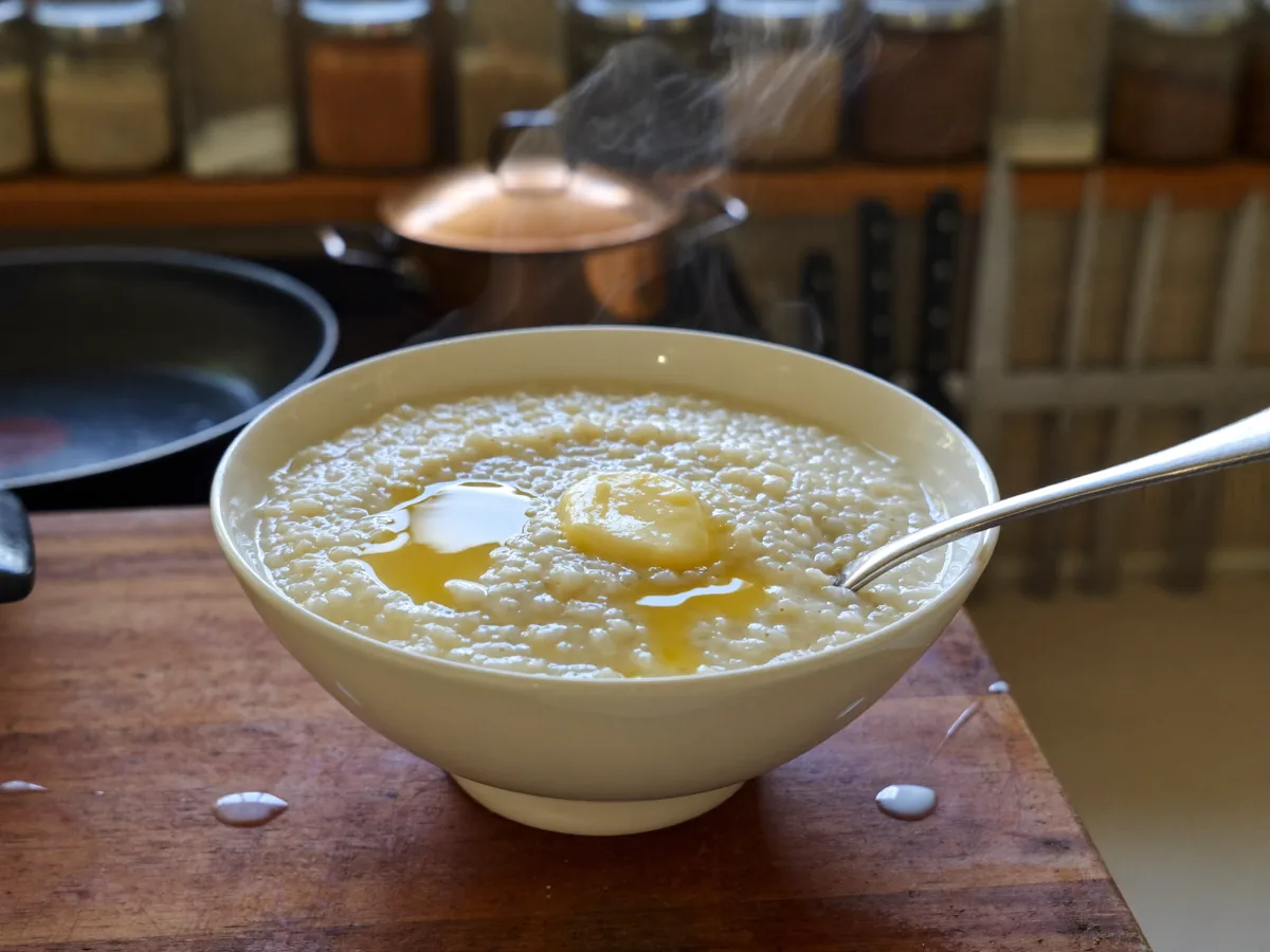 Манная каша на соке