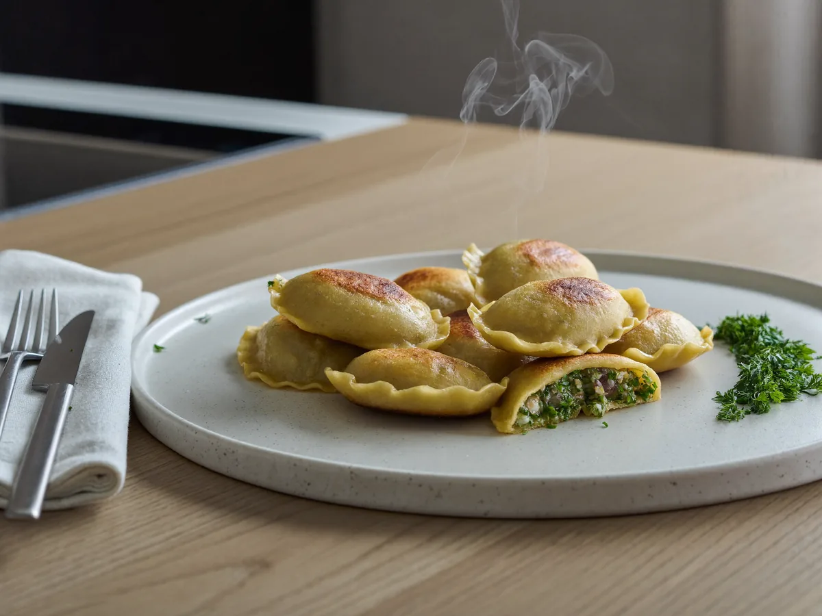Манты с курицей и картошкой