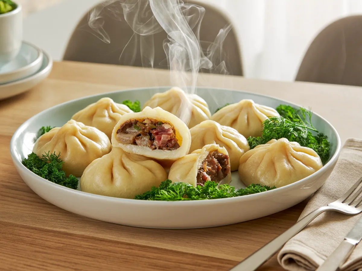 Манты с мясом