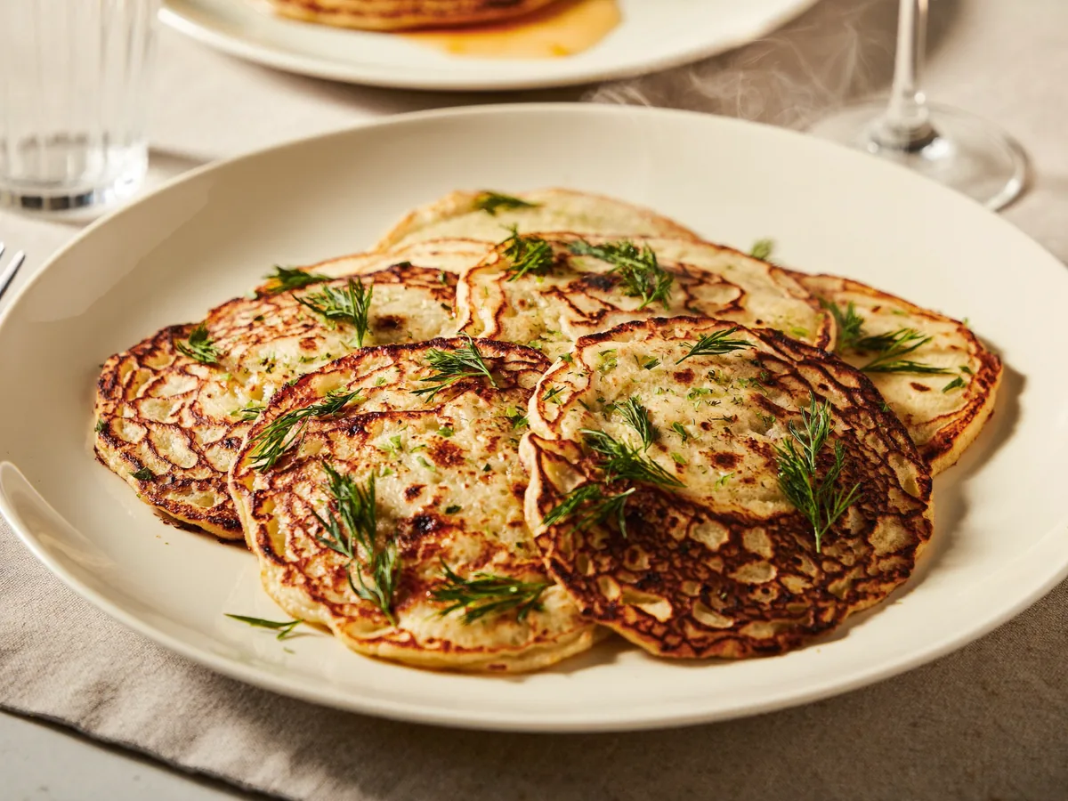 Марокканские блины с манкой с дырочками