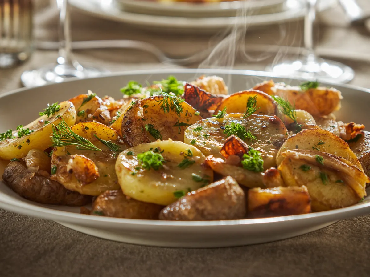 Маслята жареные с картошкой