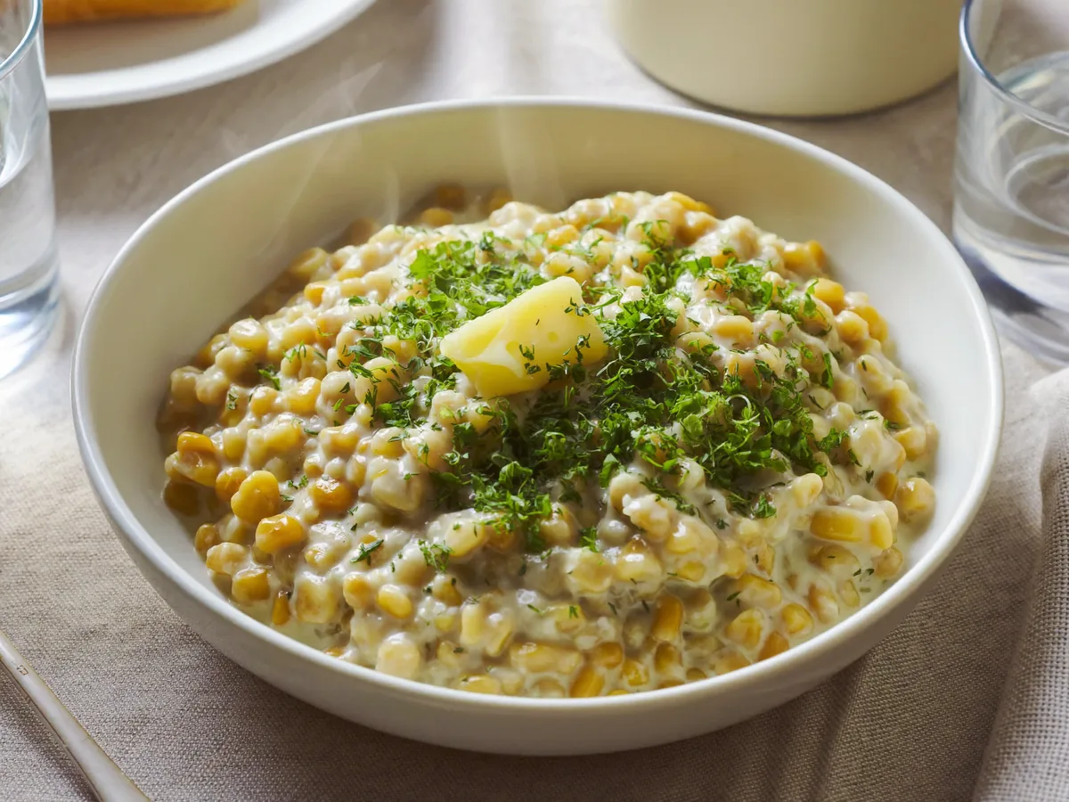Молочная кукурузная каша в мультиварке на молоке