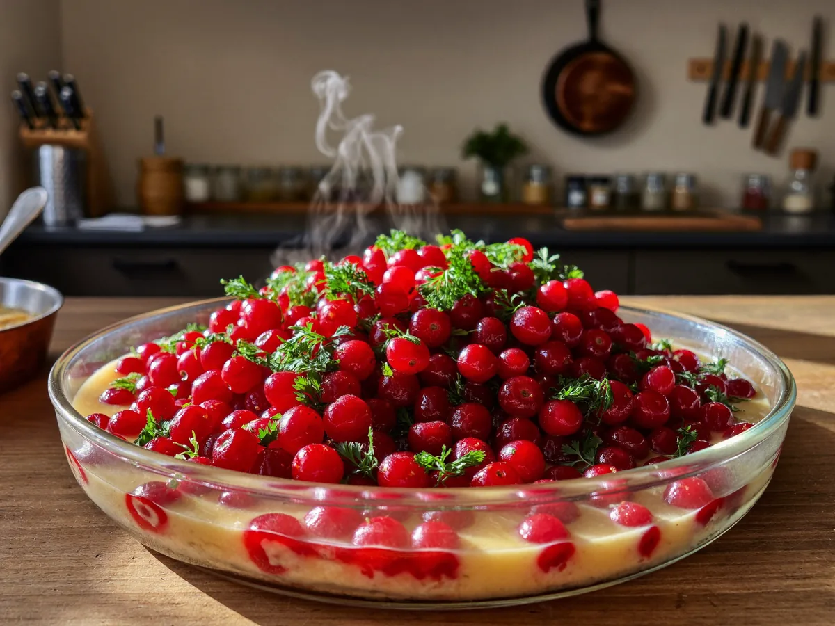 Морс из замороженной брусники
