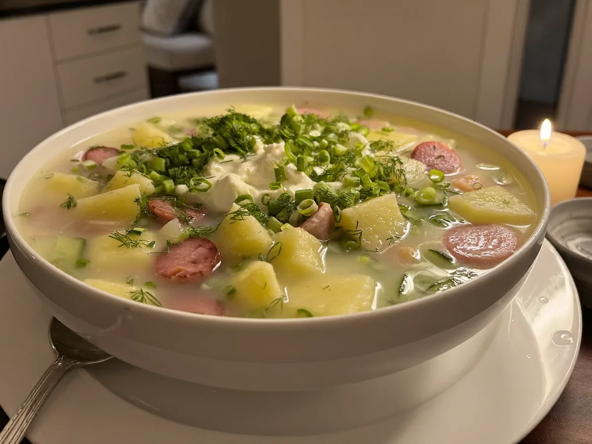 Окрошка на воде с майонезом и уксусом
