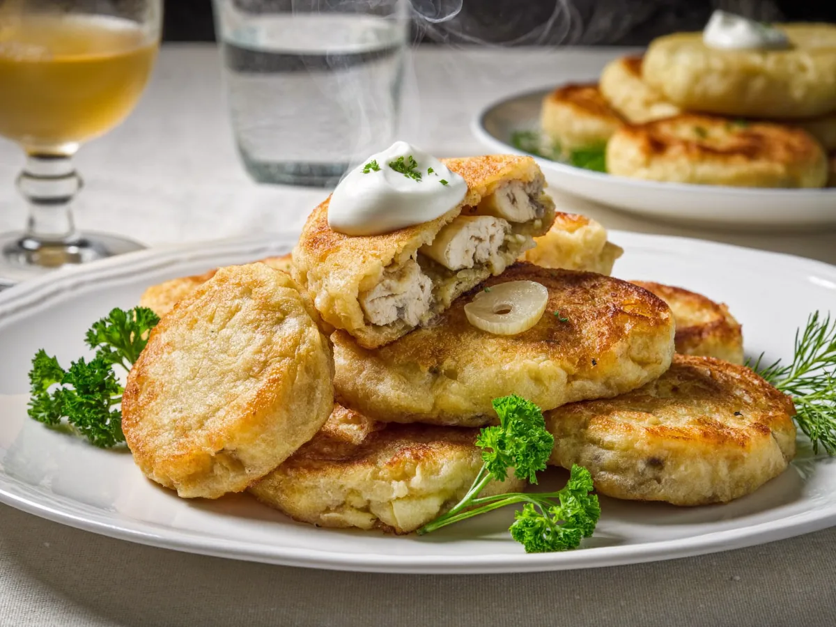 Оладьи из куриных сердечек