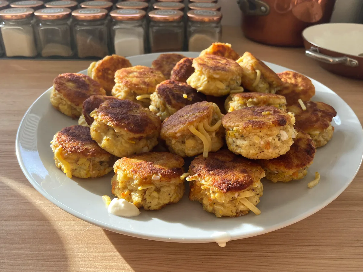 Оладьи с кальмарами