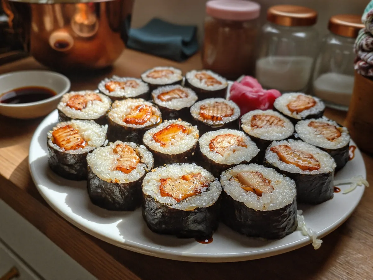 Онигири с курицей терияки