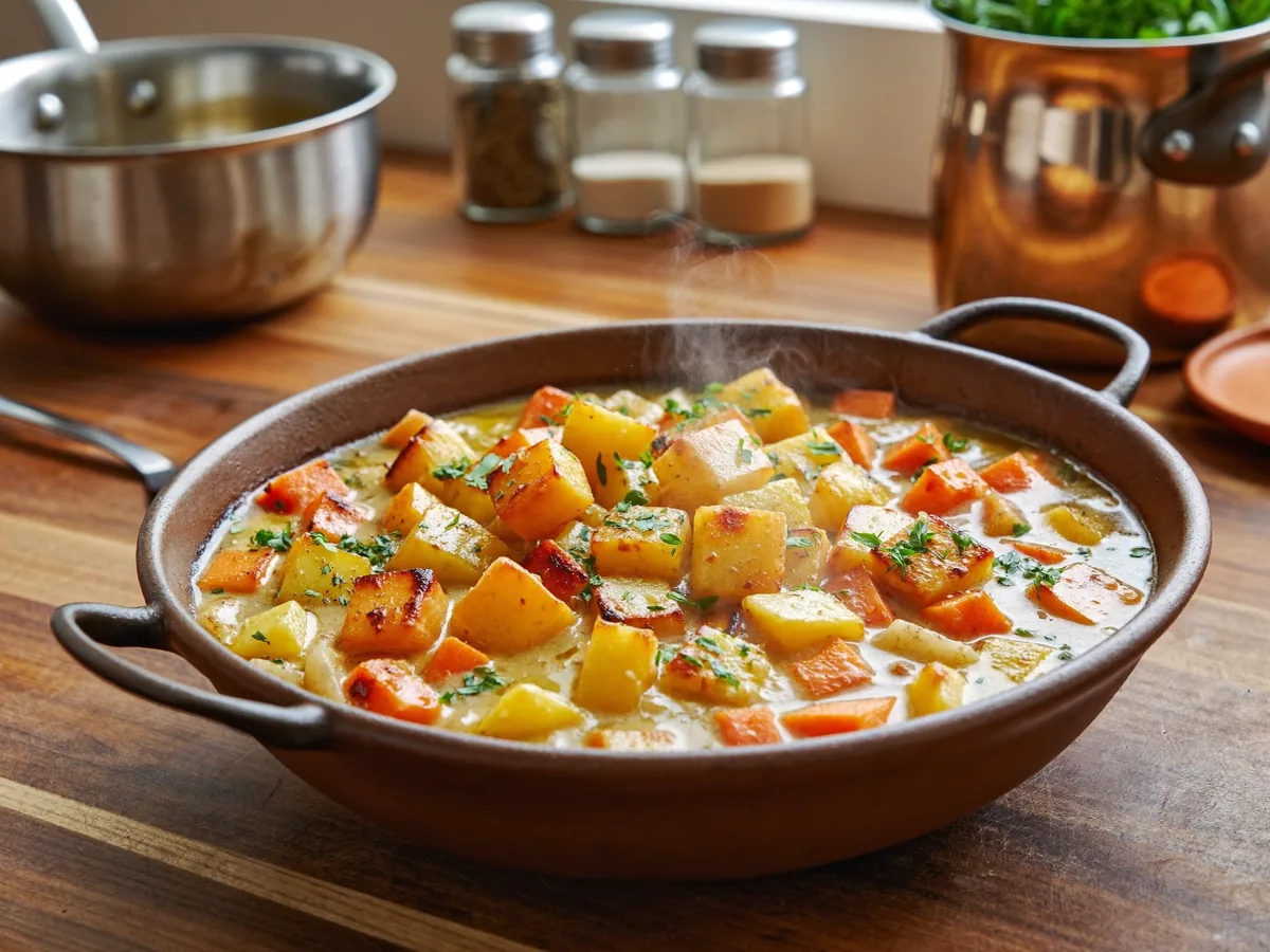 Овощное рагу без мяса в горшочке в духовке