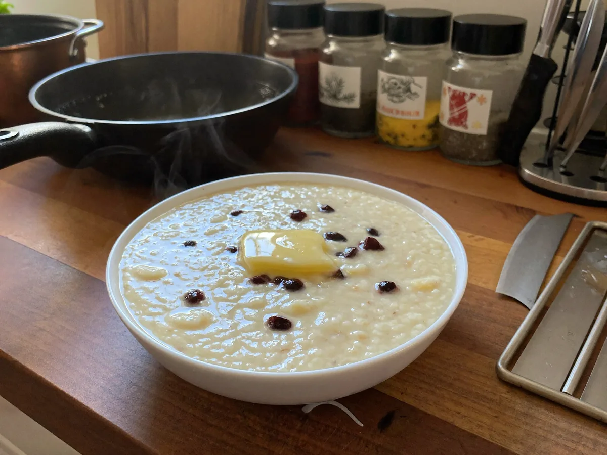 Овсяная каша на апельсиновом соке