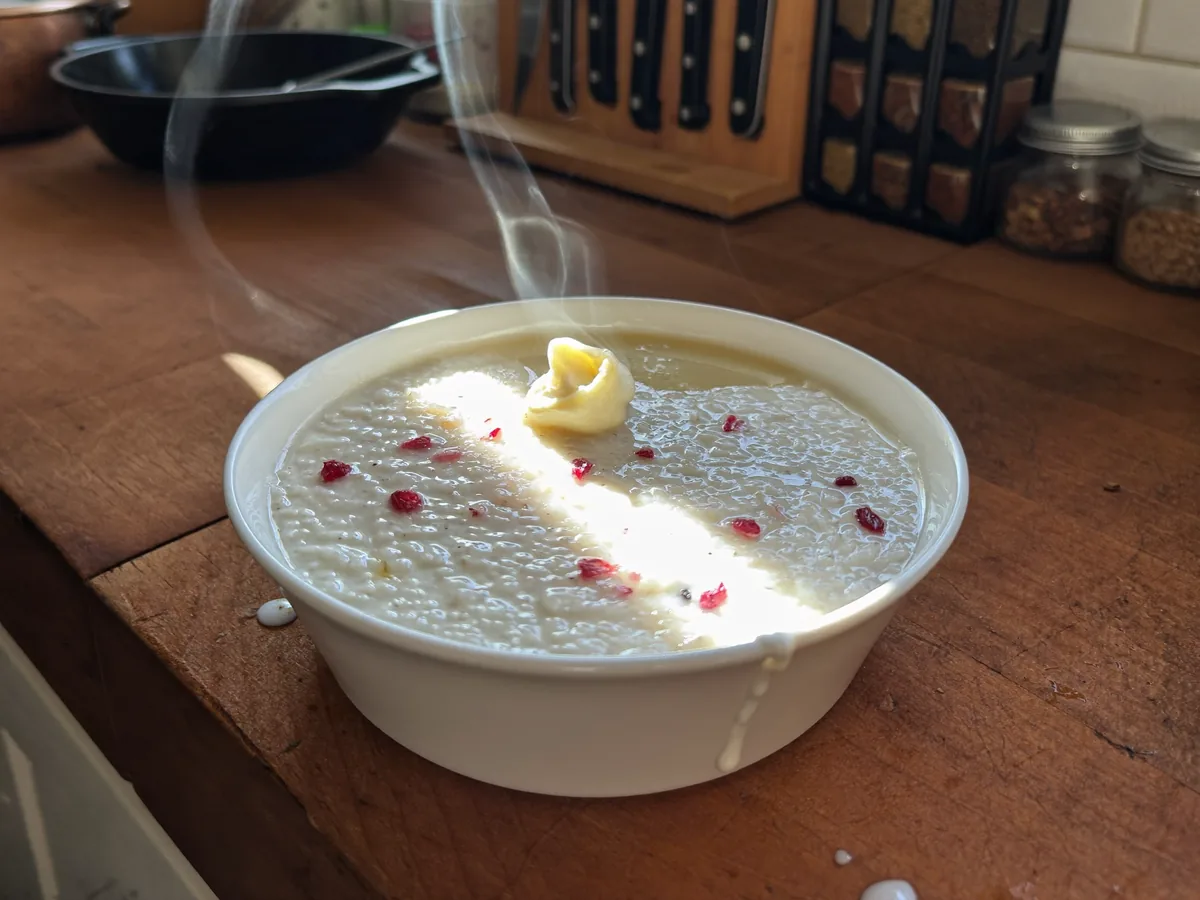 Овсяная каша на кокосовом молоке