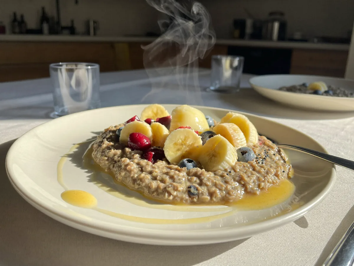 Овсянка с сыром и маком