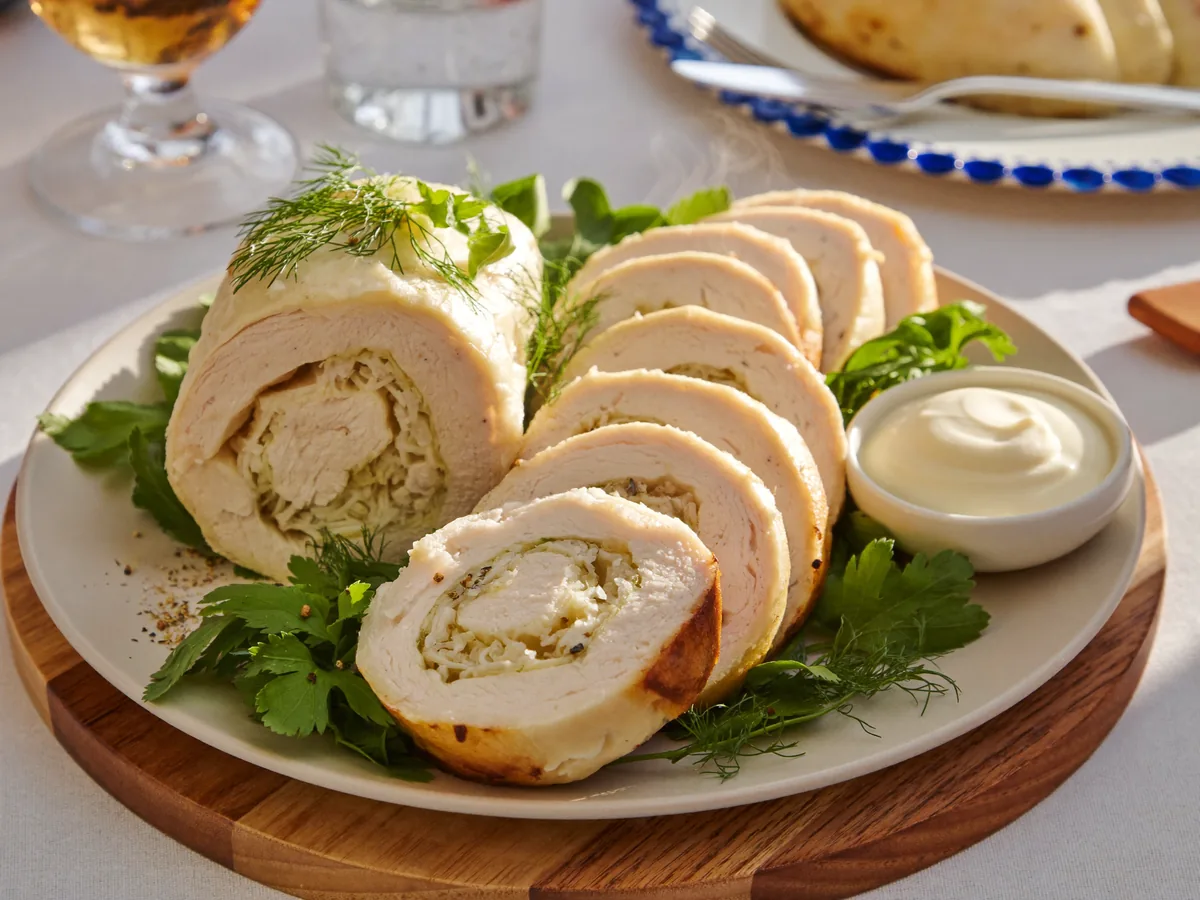 Паровой диетический рулет с брюссельской капустой