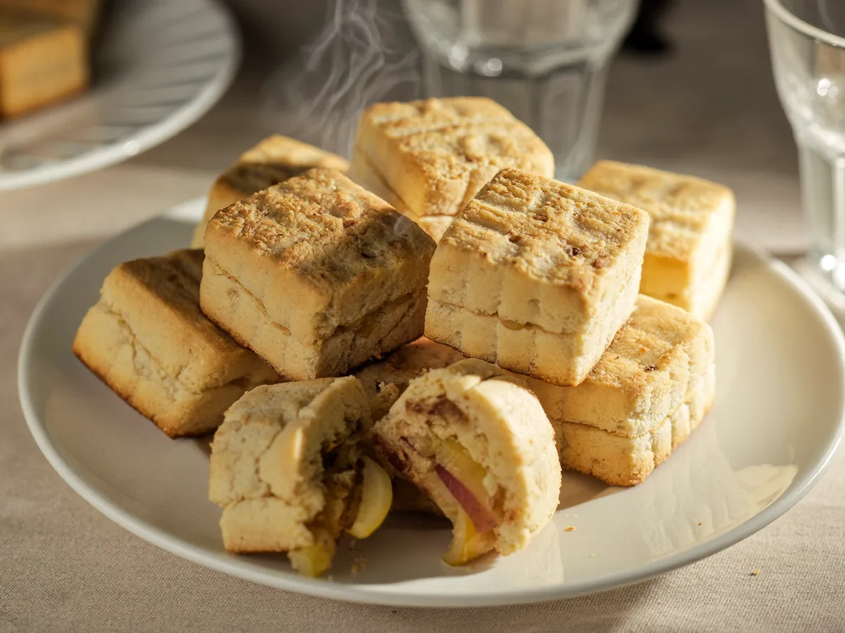 Печенье с яблоками и орехами