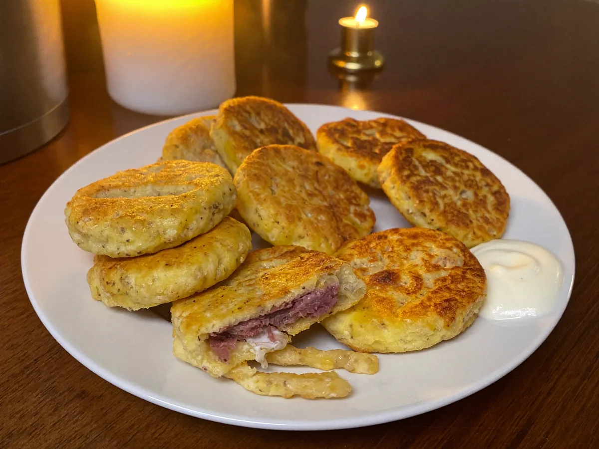 Печеночные оладьи из говяжьей печени с рисом