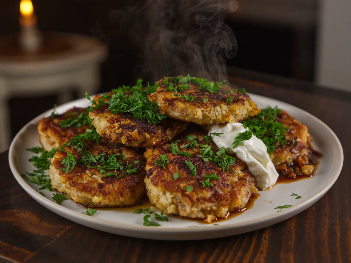 Печеночные оладьи с морковью и манкой