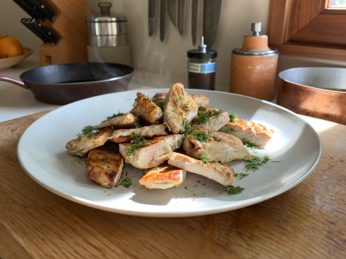 Пекинская капуста с курицей и грибами