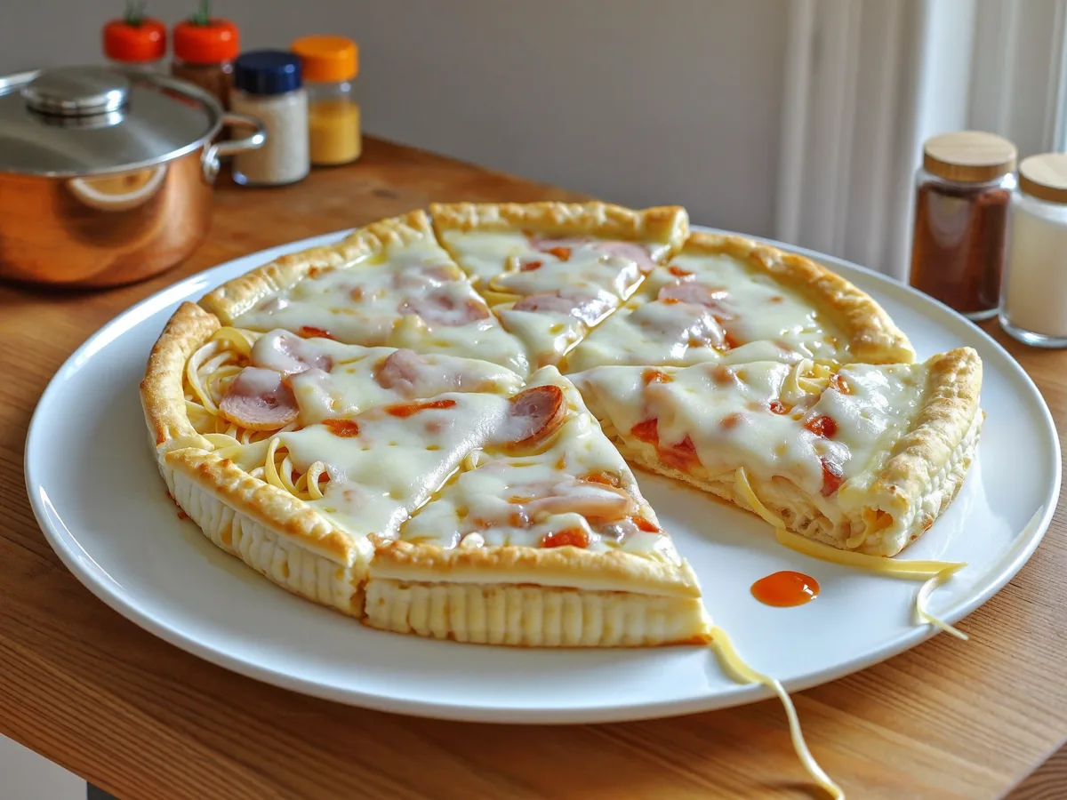Пицца из лапши быстрого приготовления
