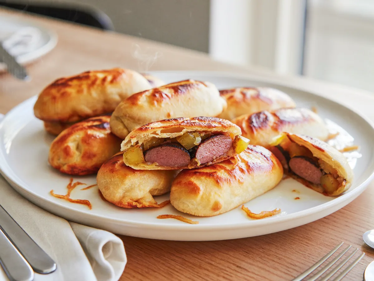Пирожки с ливерной колбасой и картошкой