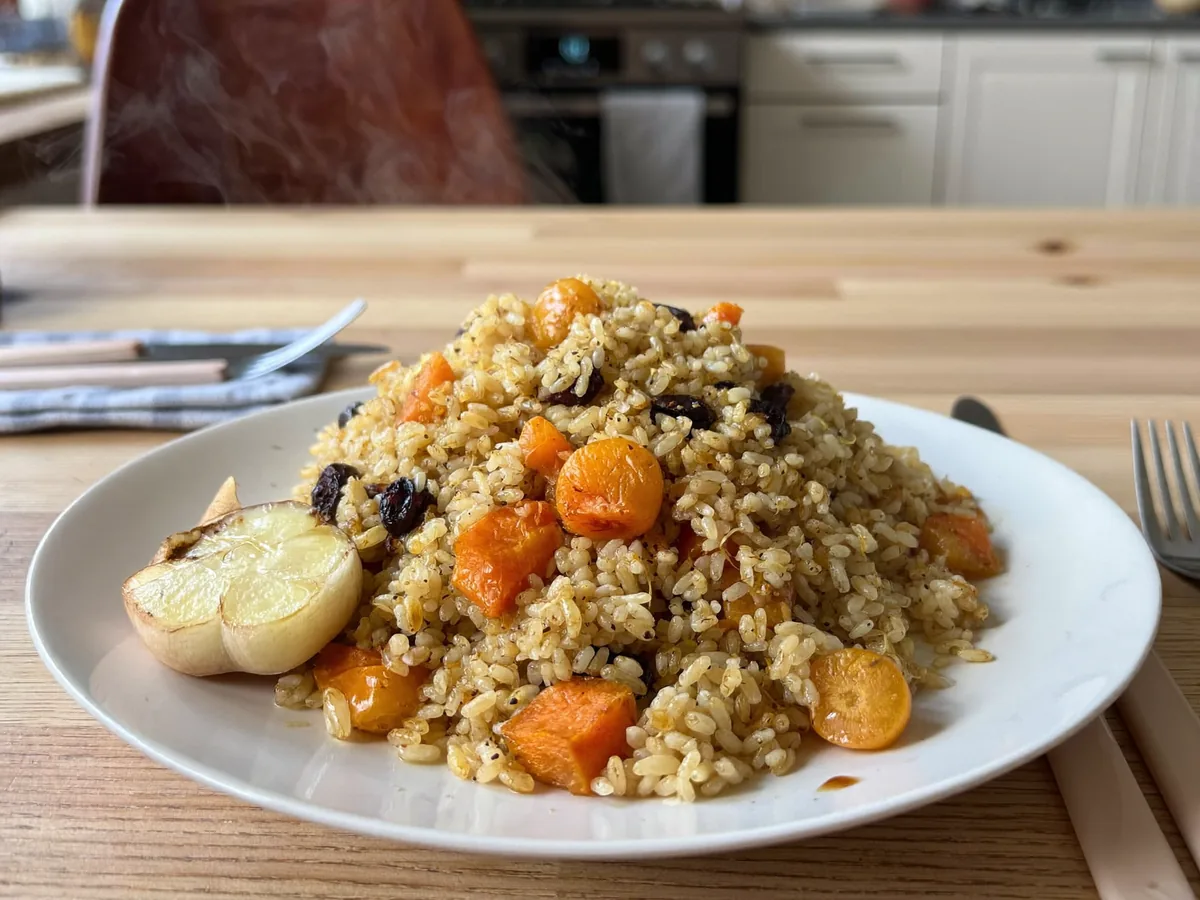 Плов с курагой и черносливом