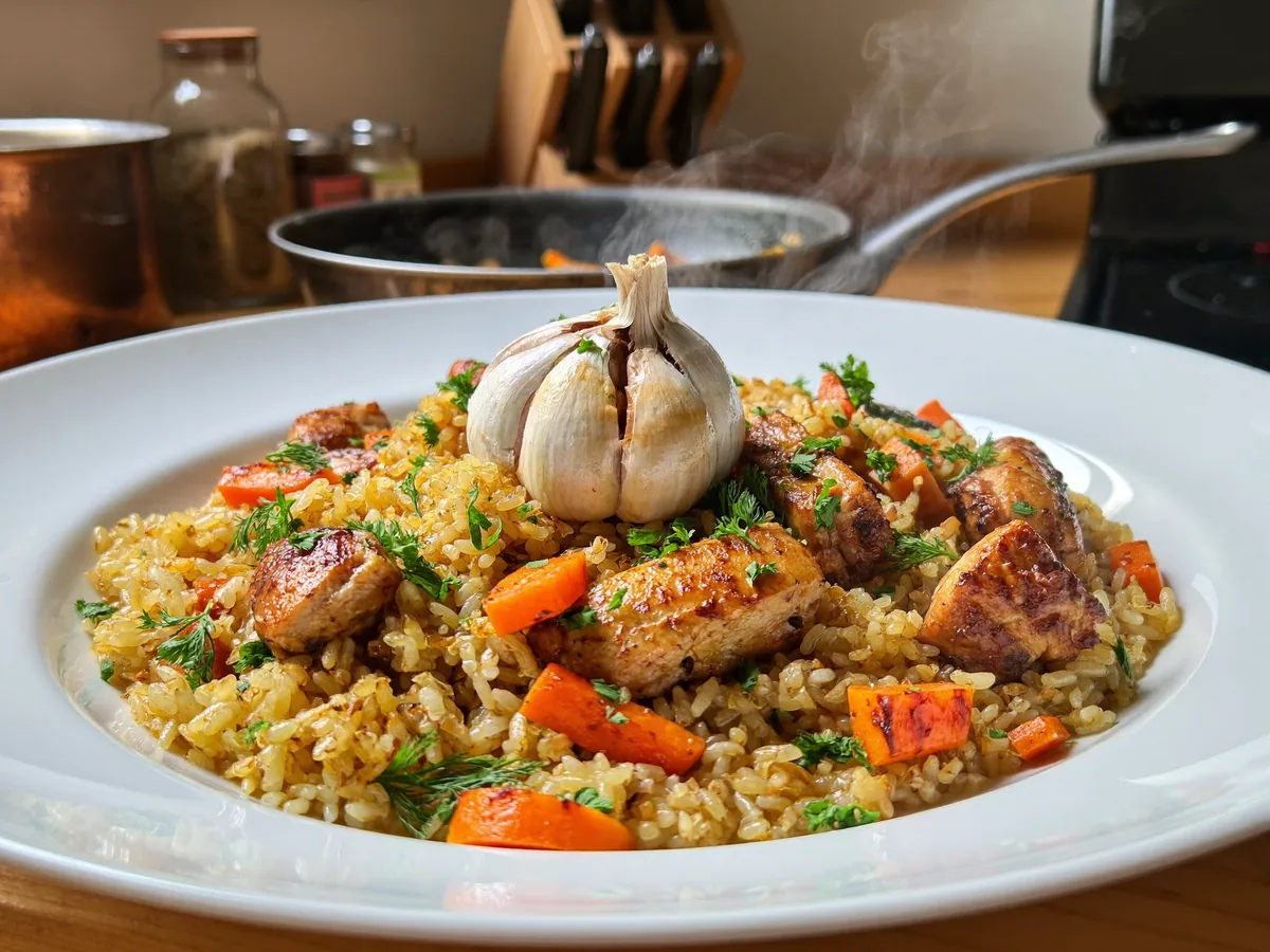 Плов с куриной грудкой в мультиварке