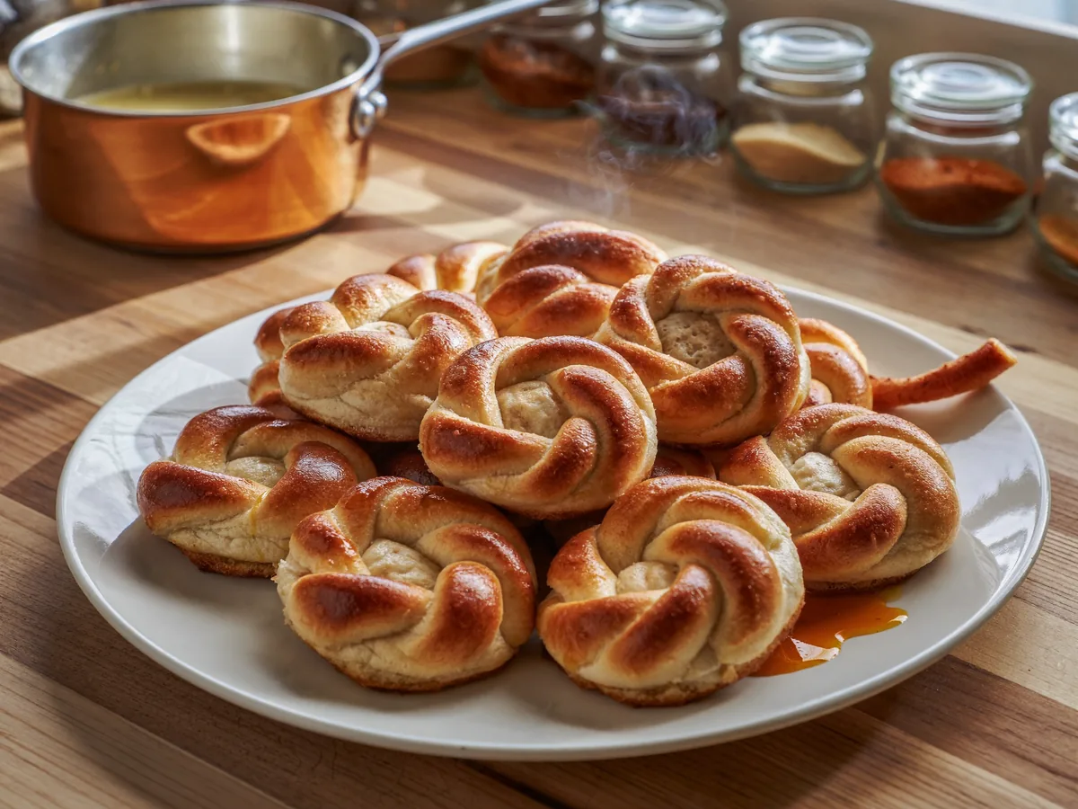 Постные булочки с джемом