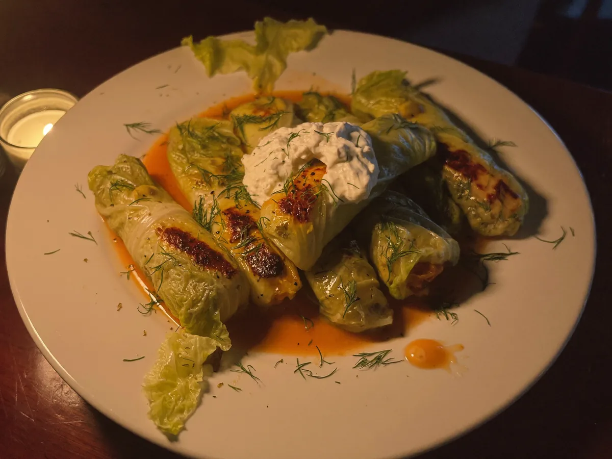 Постные голубцы с овощами