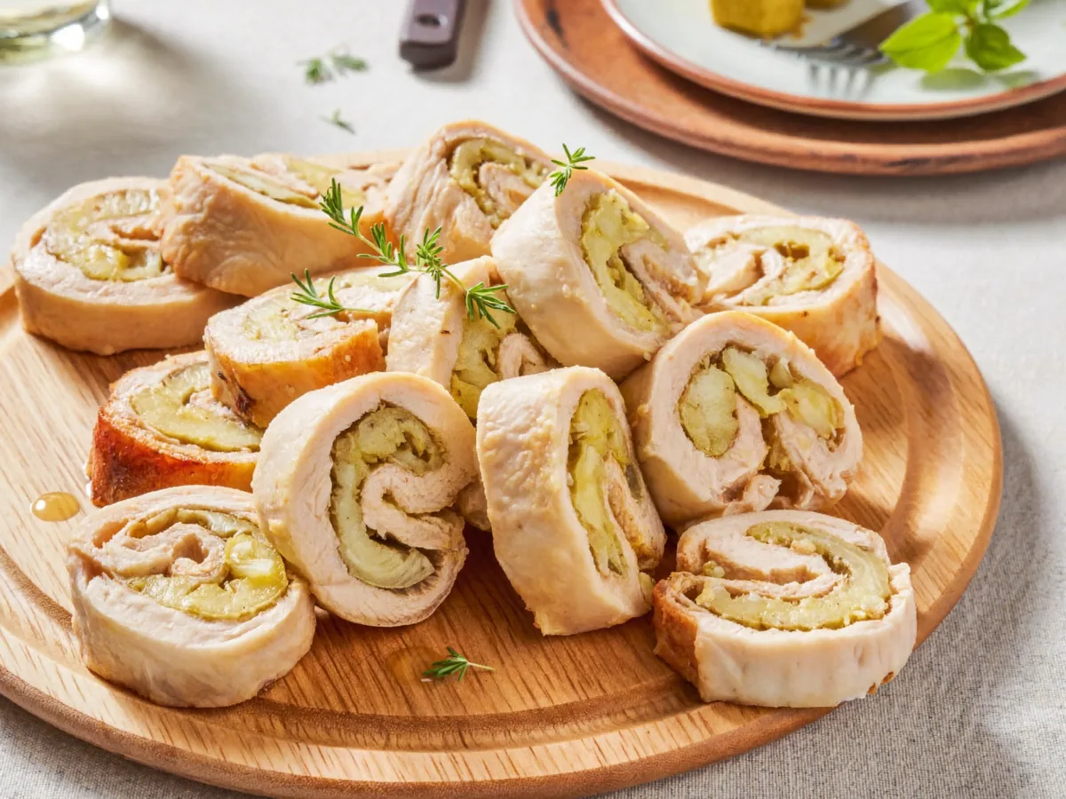 Праздничный куриный рулет