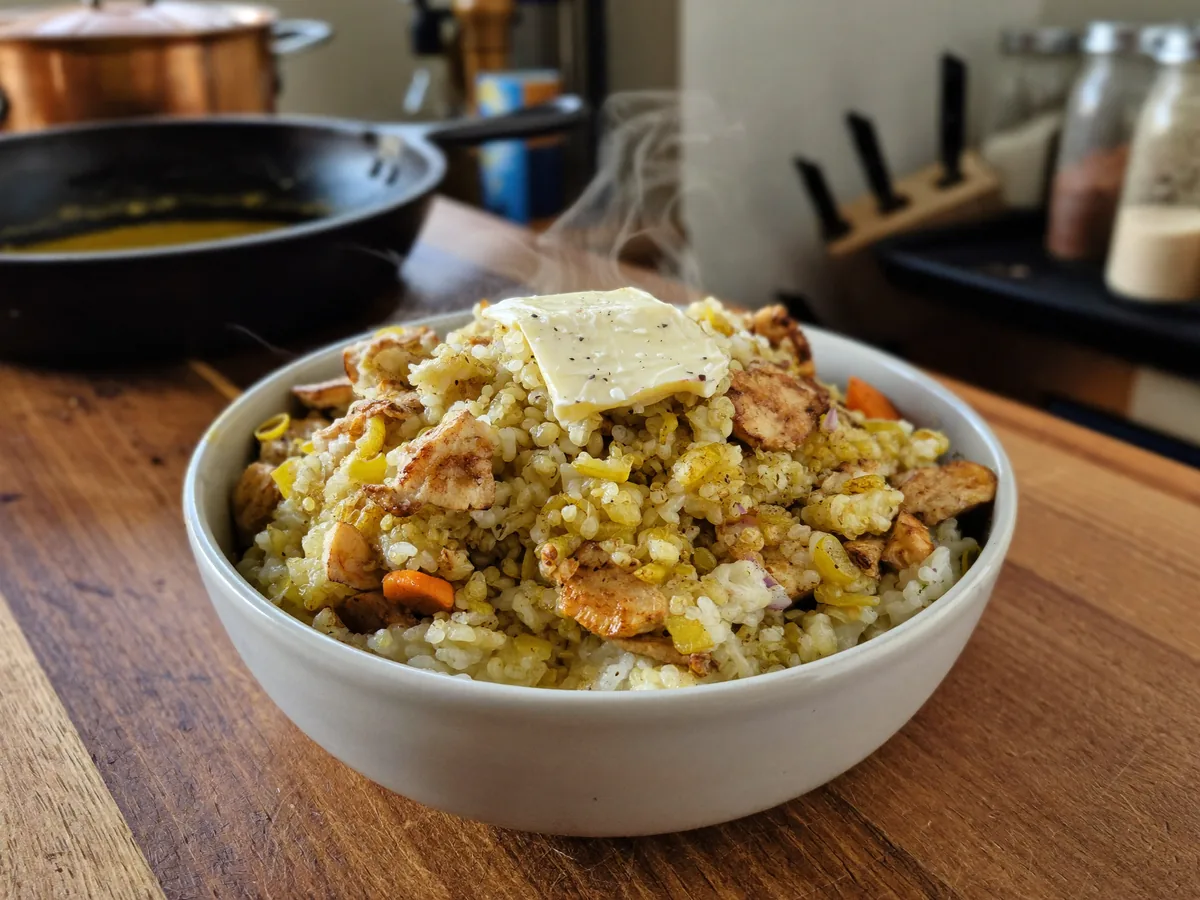 Пшенная каша с курицей