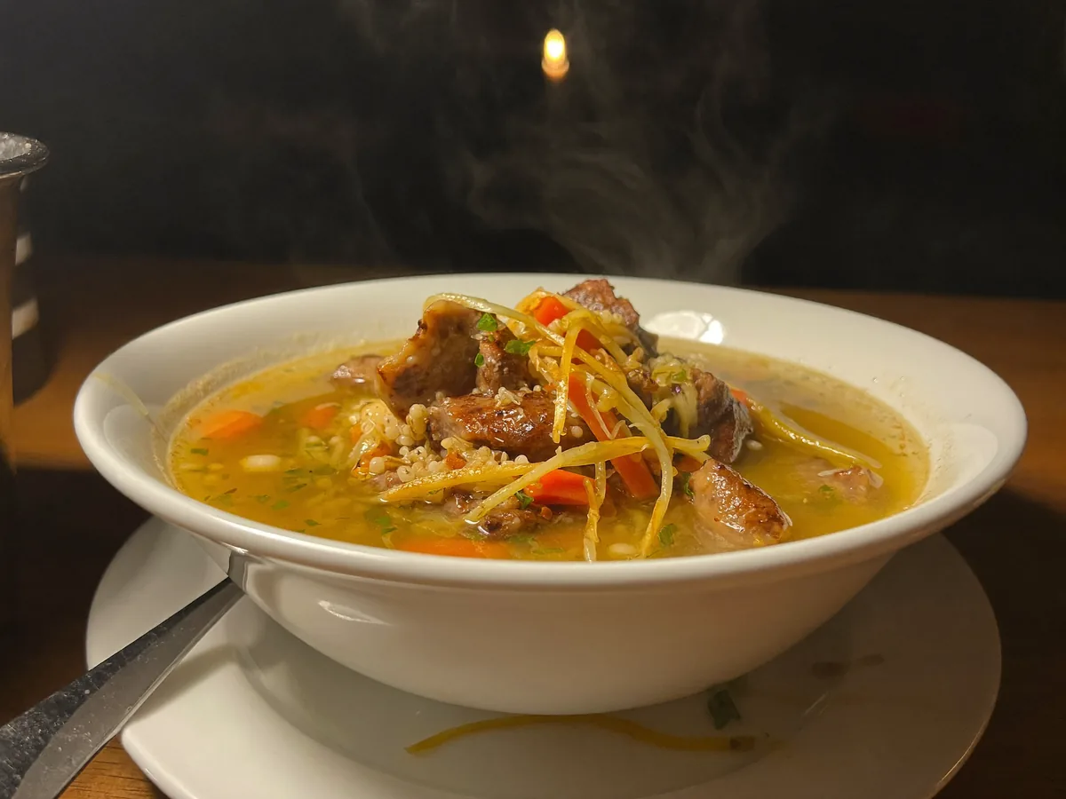 Пшенный суп с курицей