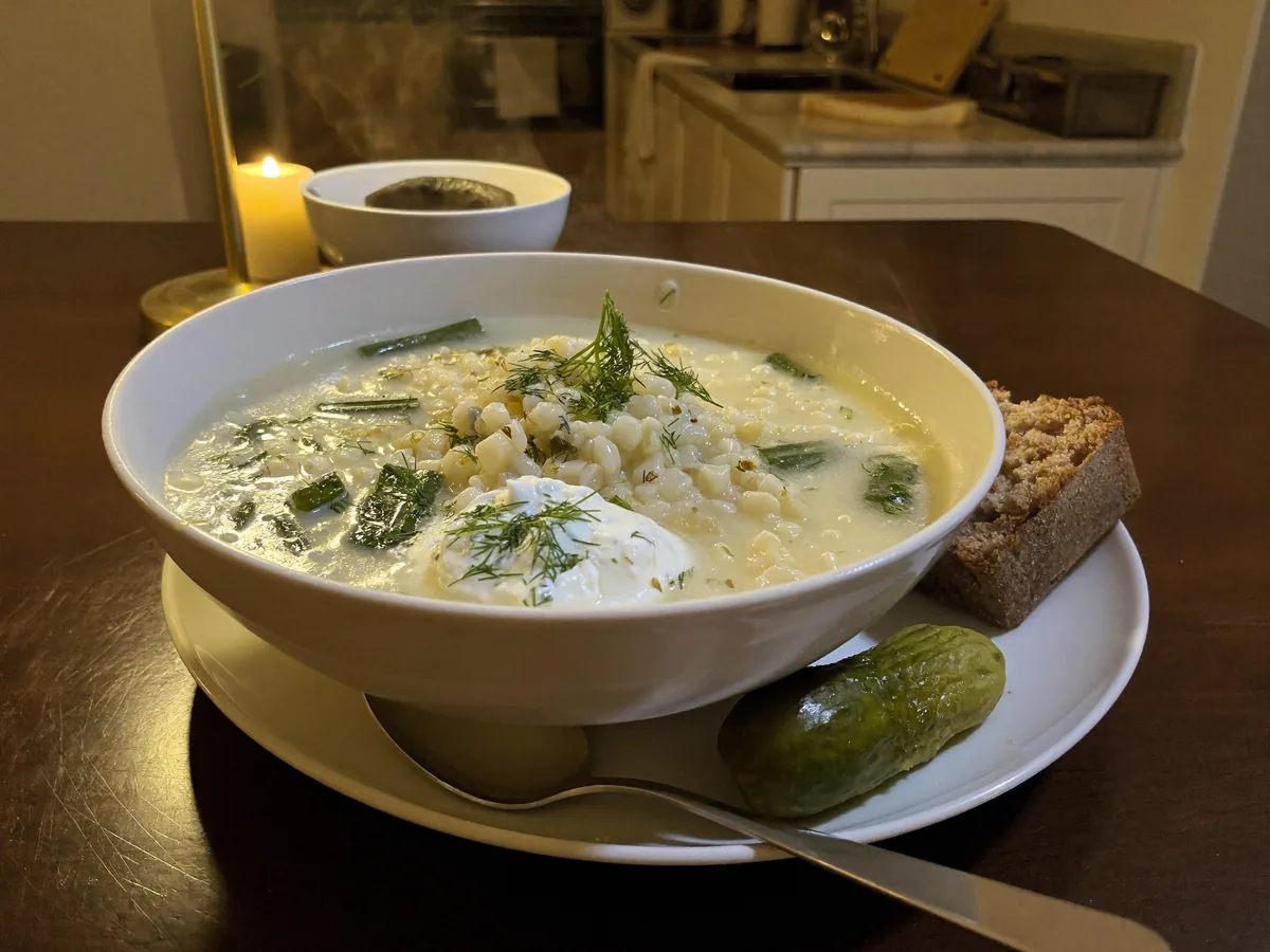 Рассольник с квашеной капустой