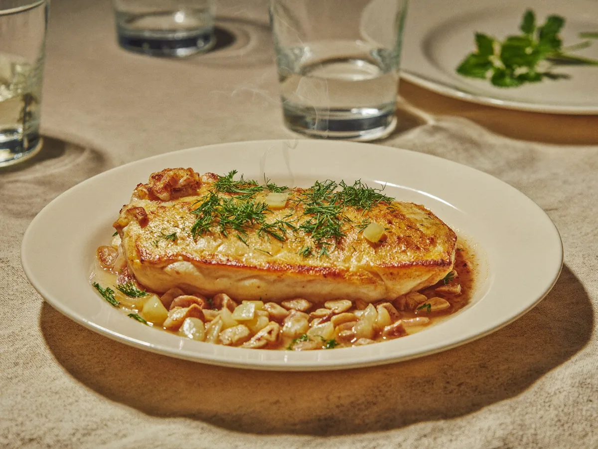 Равиоли с курицей и грецкими орехами