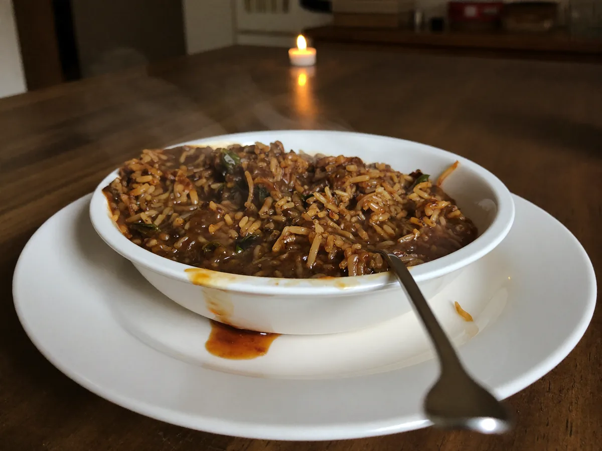 Рис с подливкой без мяса