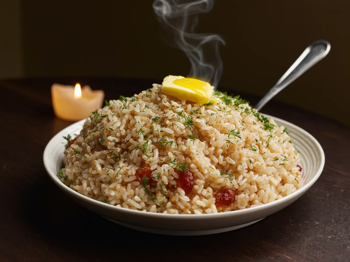 Рисовая каша с курагой