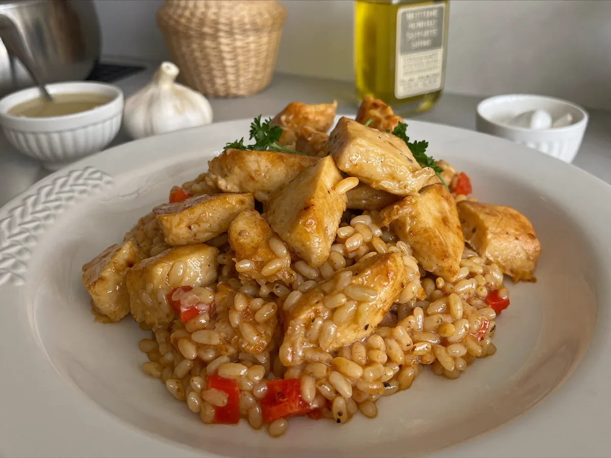 Ризотто из булгура с курицей