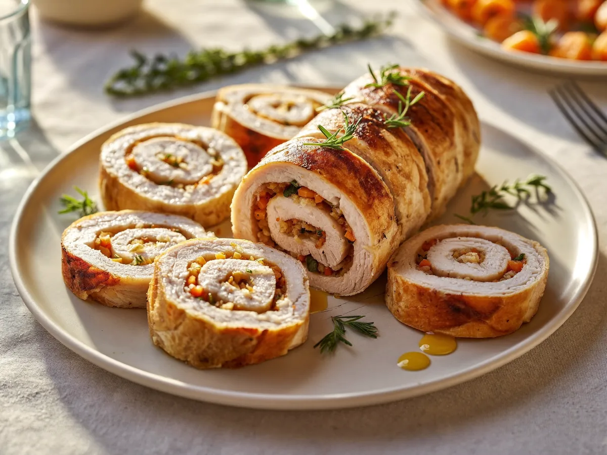 Рулет из куриного фарша без яиц, запечённый в фольге