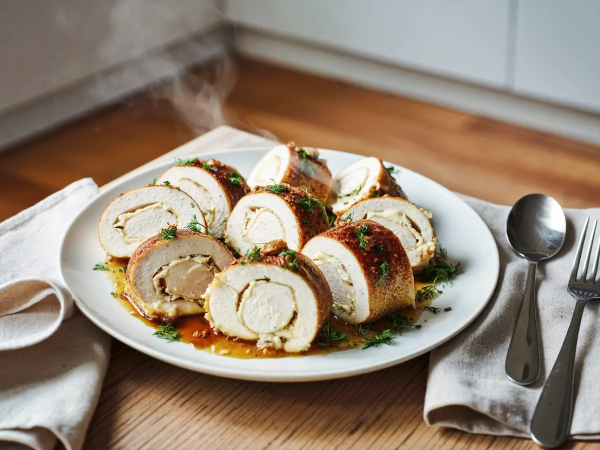 Рулетики из грудки курицы